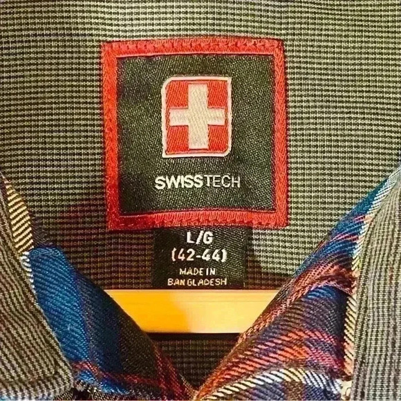 Men’s Swiss Tech Long sleeve button up. LG 42-44 - Picture 4 of 11